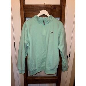 Volunteer‎ Traditions Men's Mint Green Quarter Zip Pullover Sweatshirt Size M